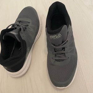 Man FILA shoes , dark gray and  black, size 9 1/2